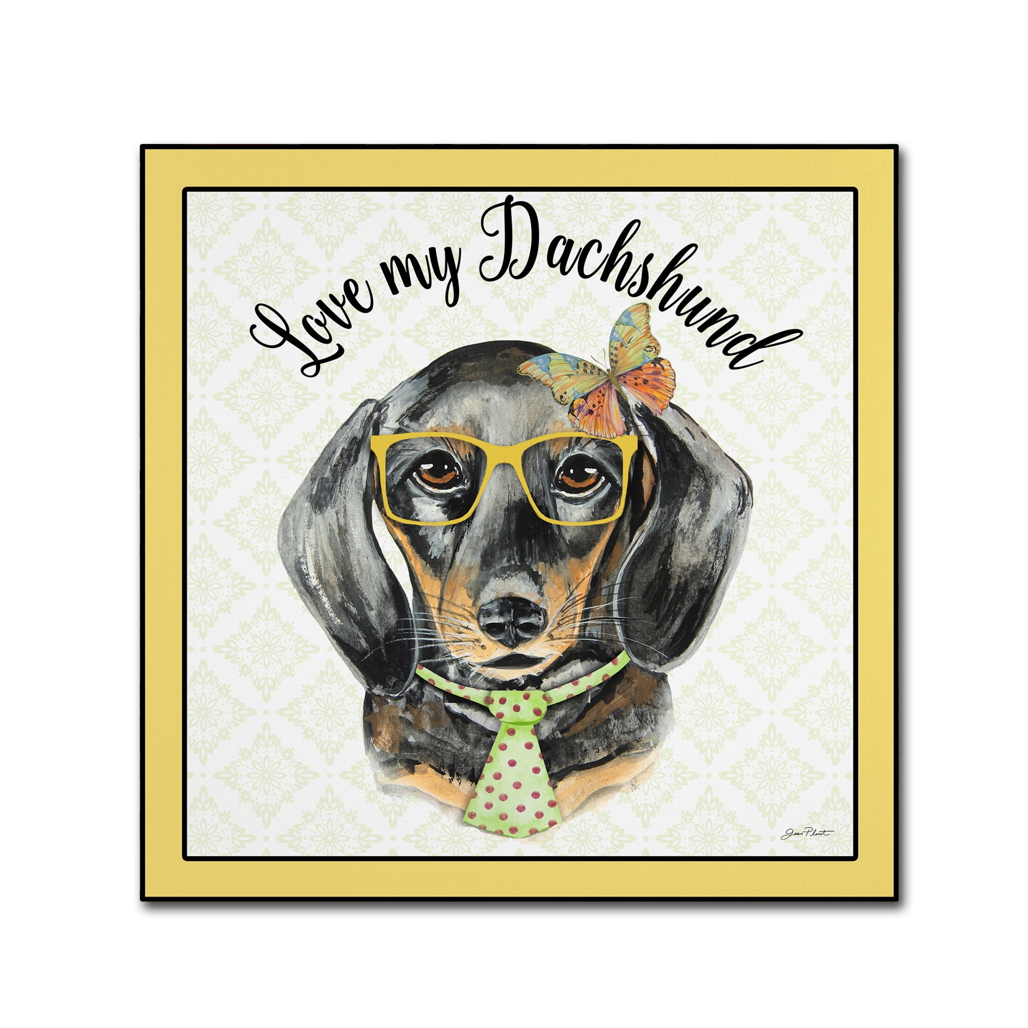 Trademark Fine Art 'Dachshund 2' Canvas Art by Jean Plout