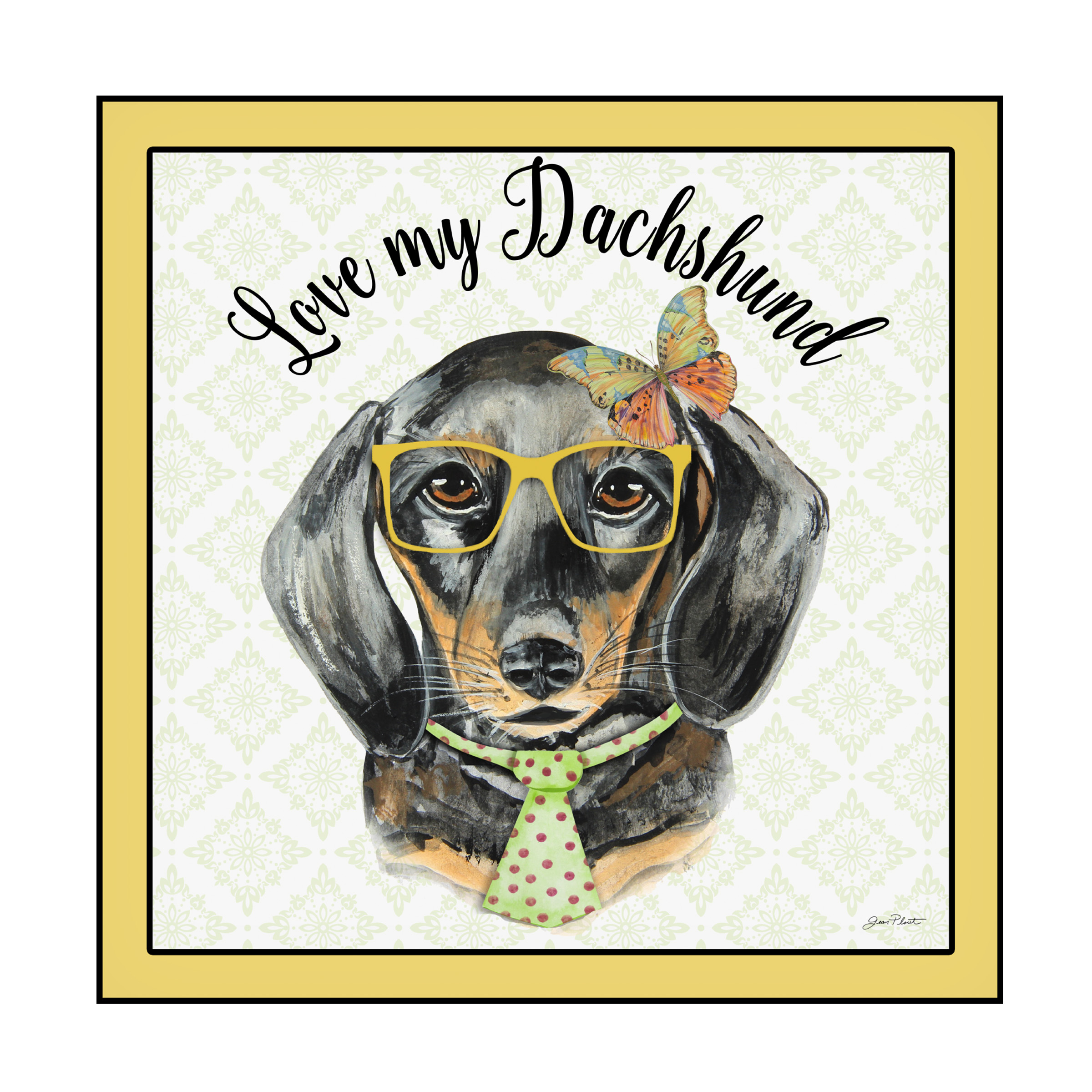 Trademark Fine Art 'Dachshund 2' Canvas Art by Jean Plout