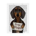 thumbnail image 1 of Trademark Fine Art 'Dachshund, Free Hugs' Canvas Art by Fab Funky, 1 of 3