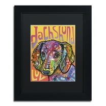 Trademark Fine Art 'Dachshund Love' Black Framed Art by Dean Russo