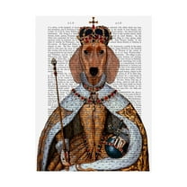 Trademark Fine Art 'Dachshund Queen' Canvas Art by Fab Funky