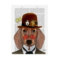 thumbnail image 1 of Trademark Fine Art 'Dachshund With Steampunk Bowler Hat' Canvas Art by Fab Funky, 1 of 3