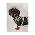 thumbnail image 1 of Trademark Fine Art 'Dachshund and Tiara' Canvas Art by Fab Funky, 1 of 3