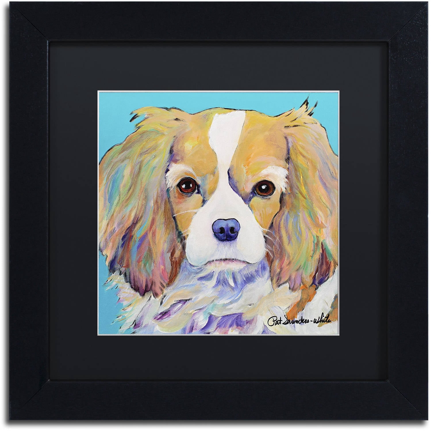 Trademark Fine Art "Dagney" Canvas Art by Pat Saunders-White, Black Matte, Black Frame