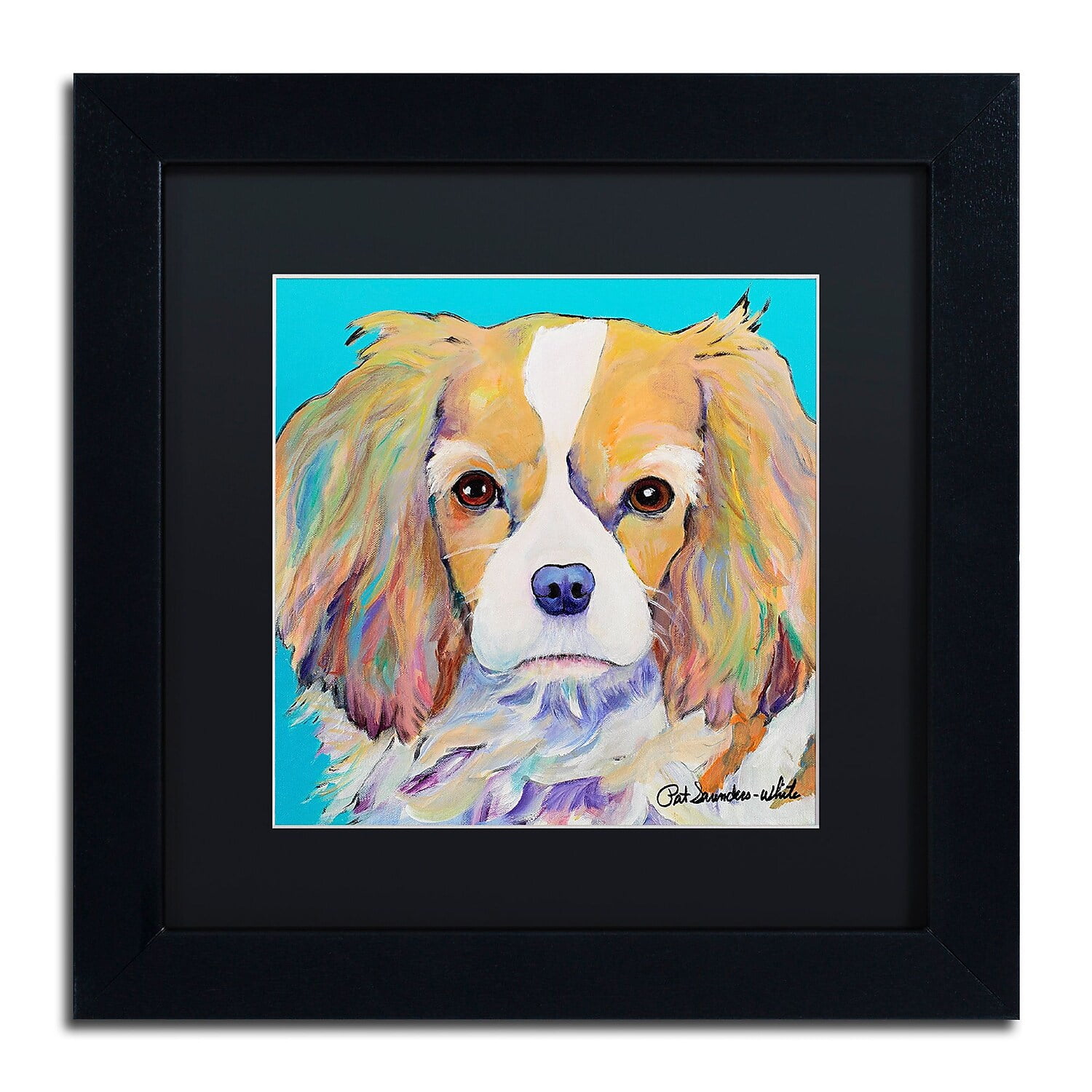 Trademark Fine Art "Dagney" Canvas Art by Pat Saunders-White, Black Matte, Black Frame