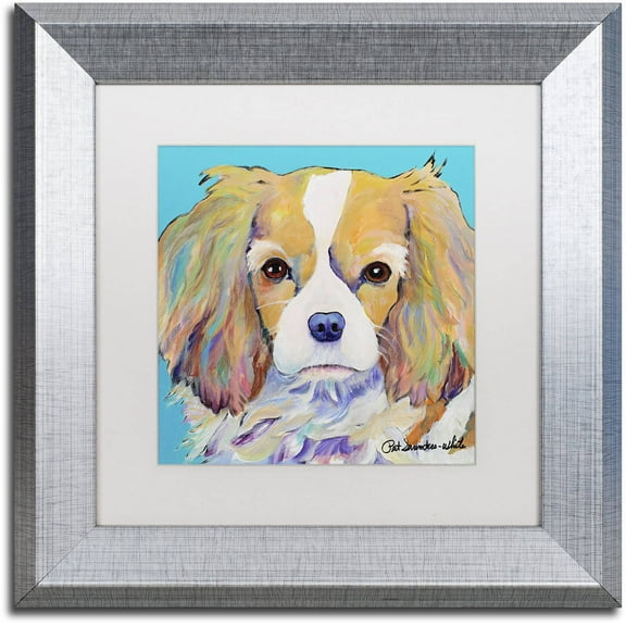 Trademark Fine Art "Dagney" Canvas Art by Pat Saunders-White, White Matte, Silver Frame