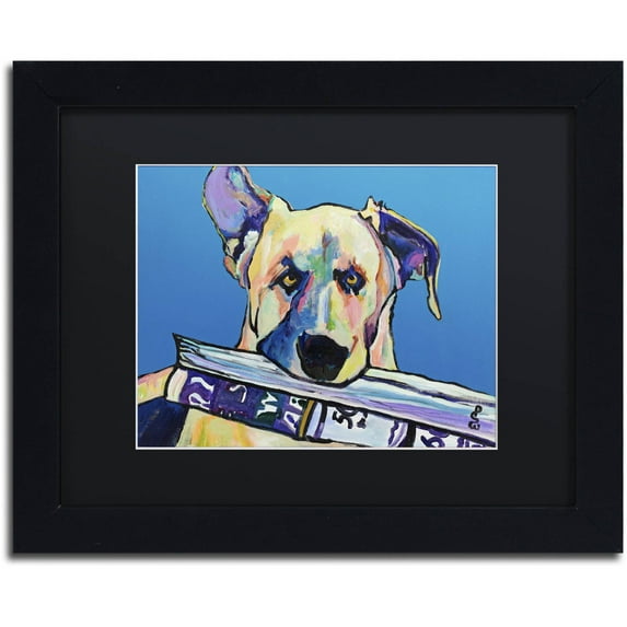 Trademark Fine Art "Daily Duty" Canvas Art by Pat Saunders-White, Black Matte, Black Frame