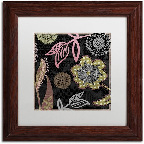 Trademark Fine Art "Daisy Cartwheels II" Canvas Art by Color Bakery White Matte, Wood Frame