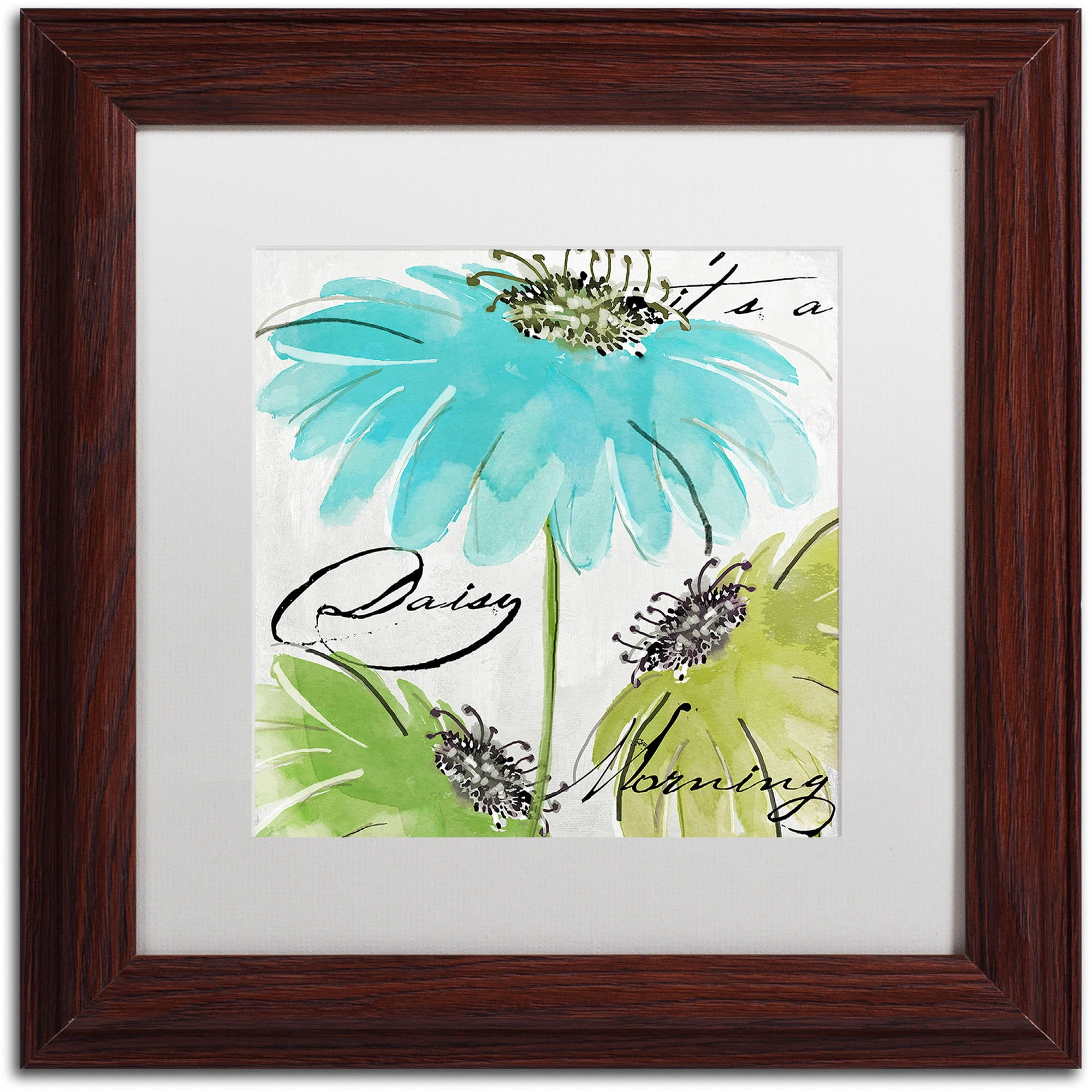 Trademark Fine Art "Daisy Morning II" Canvas Art by Color Bakery White Matte, Wood Frame