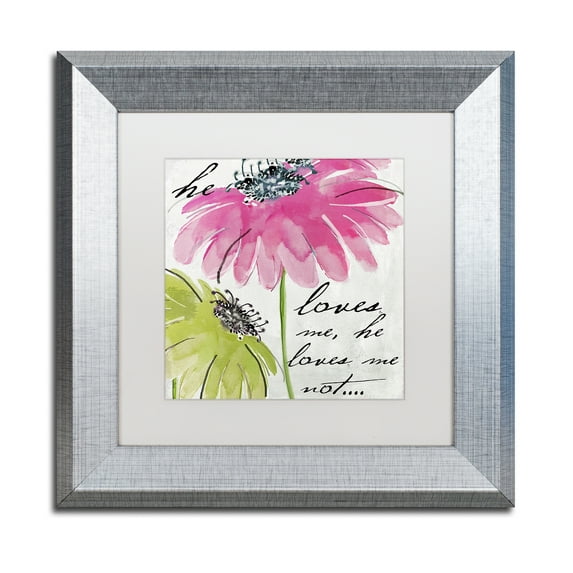 Trademark Fine Art 'Daisy Morning II' Silver Framed Art by Color Bakery