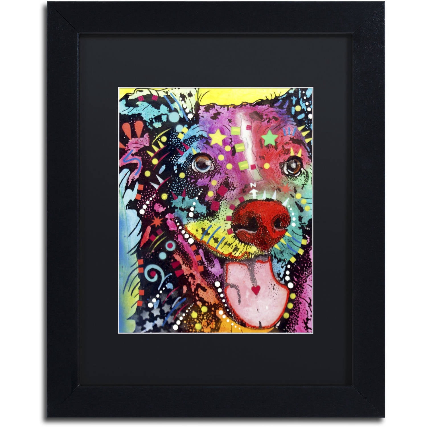 Trademark Fine Art "Dak 1" Canvas Art by Dean Russo, Black Matte, Black Frame