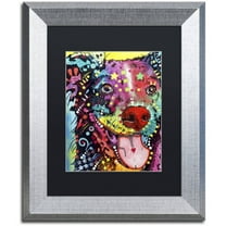Trademark Fine Art "Dak 1" Canvas Art by Dean Russo, Black Matte, Silver Frame