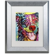 Trademark Fine Art "Dak 1" Canvas Art by Dean Russo, White Matte, Silver Frame