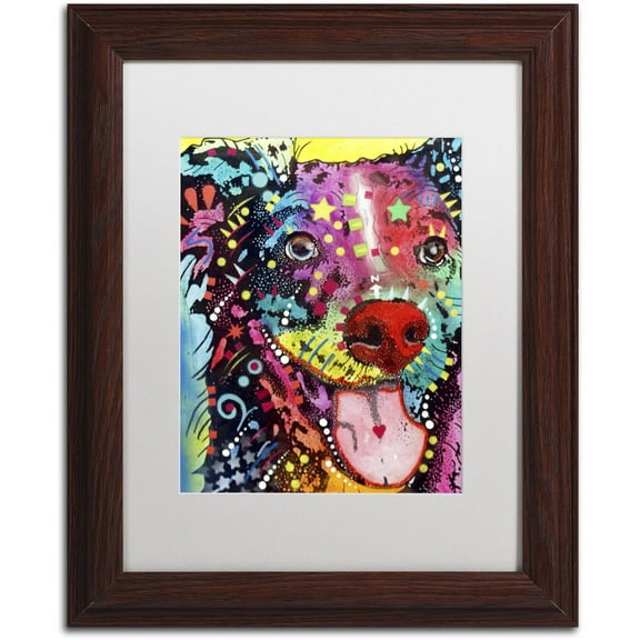 Trademark Fine Art "Dak 1" Canvas Art by Dean Russo, White Matte, Wood Frame