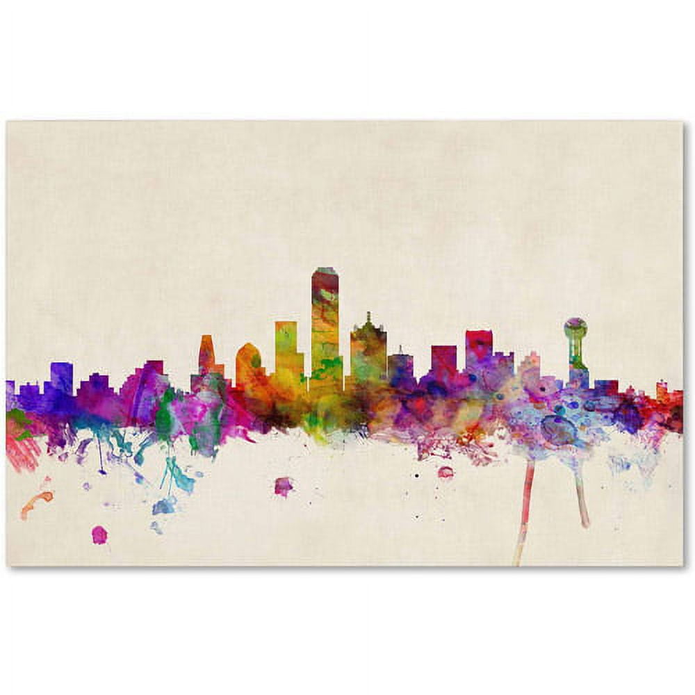 Trademark Fine Art "Dallas, Texas" Canvas Art by Michael Tompsett