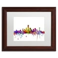 thumbnail image 1 of Trademark Fine Art 'Dallas Texas Skyline' Canvas Art by Michael Tompsett, White Matte, Wood Frame, 1 of 4