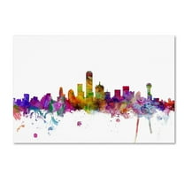Trademark Fine Art Michael Tompsett Dallas Texas Skyline Canvas Wall Art - 12x19