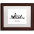 thumbnail image 1 of Trademark Fine Art 'Dallas Texas Skyline WB-BW' Canvas Art by Marlene Watson, White Matte, Wood Frame, 1 of 4