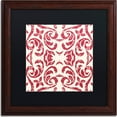 thumbnail image 1 of Trademark Fine Art "Damask Red" Canvas Art by Color Bakery, Black Matte, Wood Frame, 1 of 1
