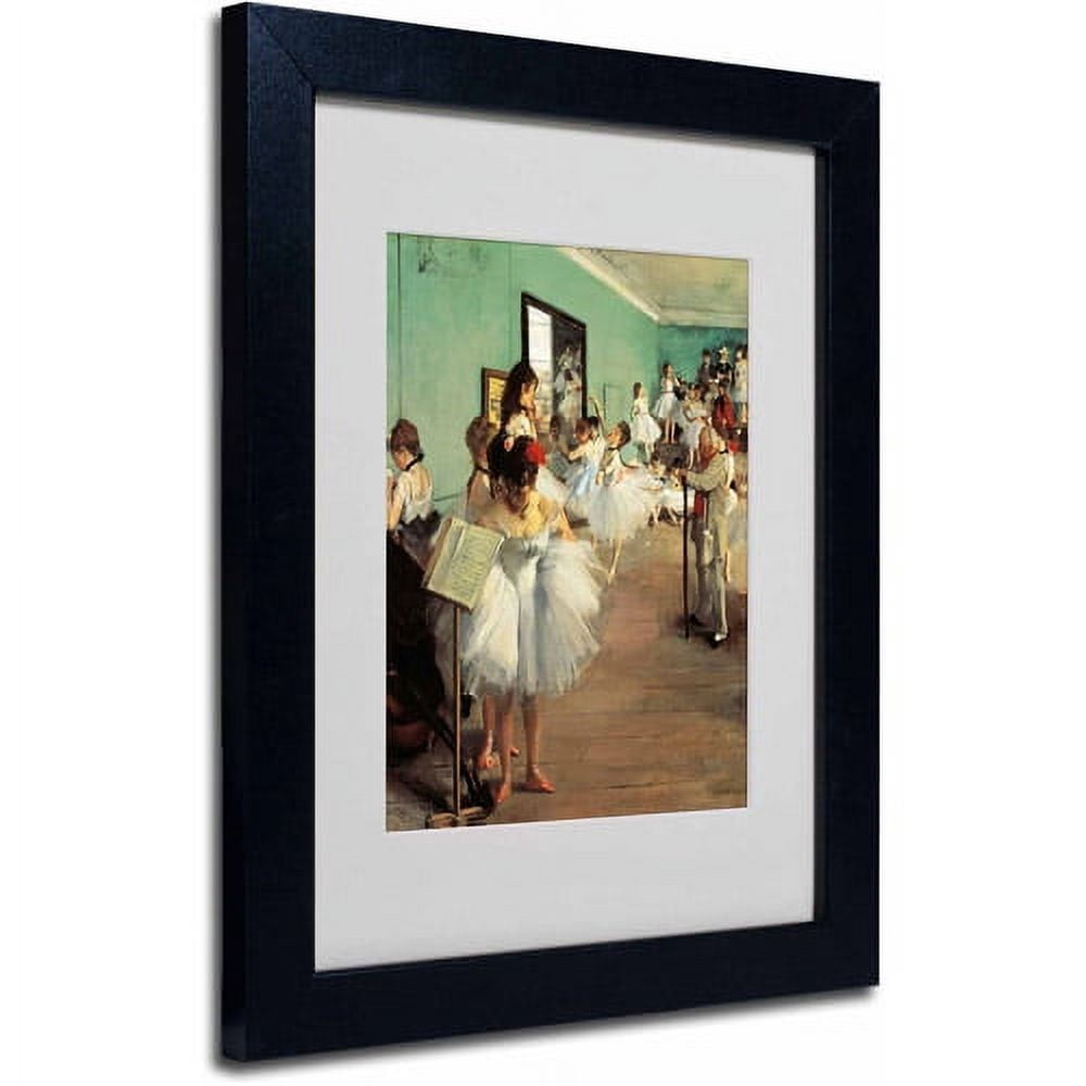 Trademark Fine Art "Dance Examination 1873-74" Canvas Art by Edgar Degas, Black Frame