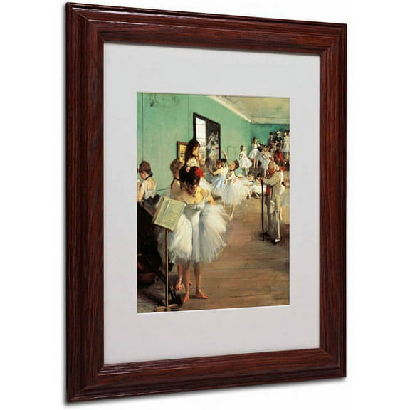 Trademark Fine Art "Dance Examination 1873-74" Canvas Art by Edgar Degas, Wood Frame