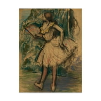 Trademark Fine Art 'Dancer With A Fan' Canvas Art by Edgar Degas