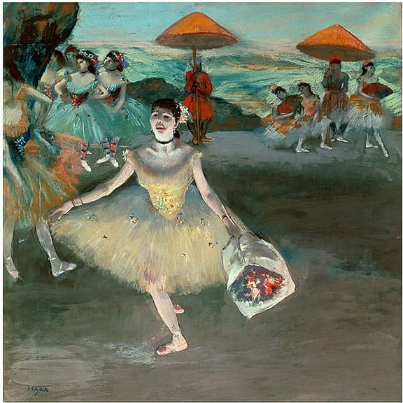 Trademark Fine Art "Dancer with Bouquet 1877" Canvas Art by Edgar Degas