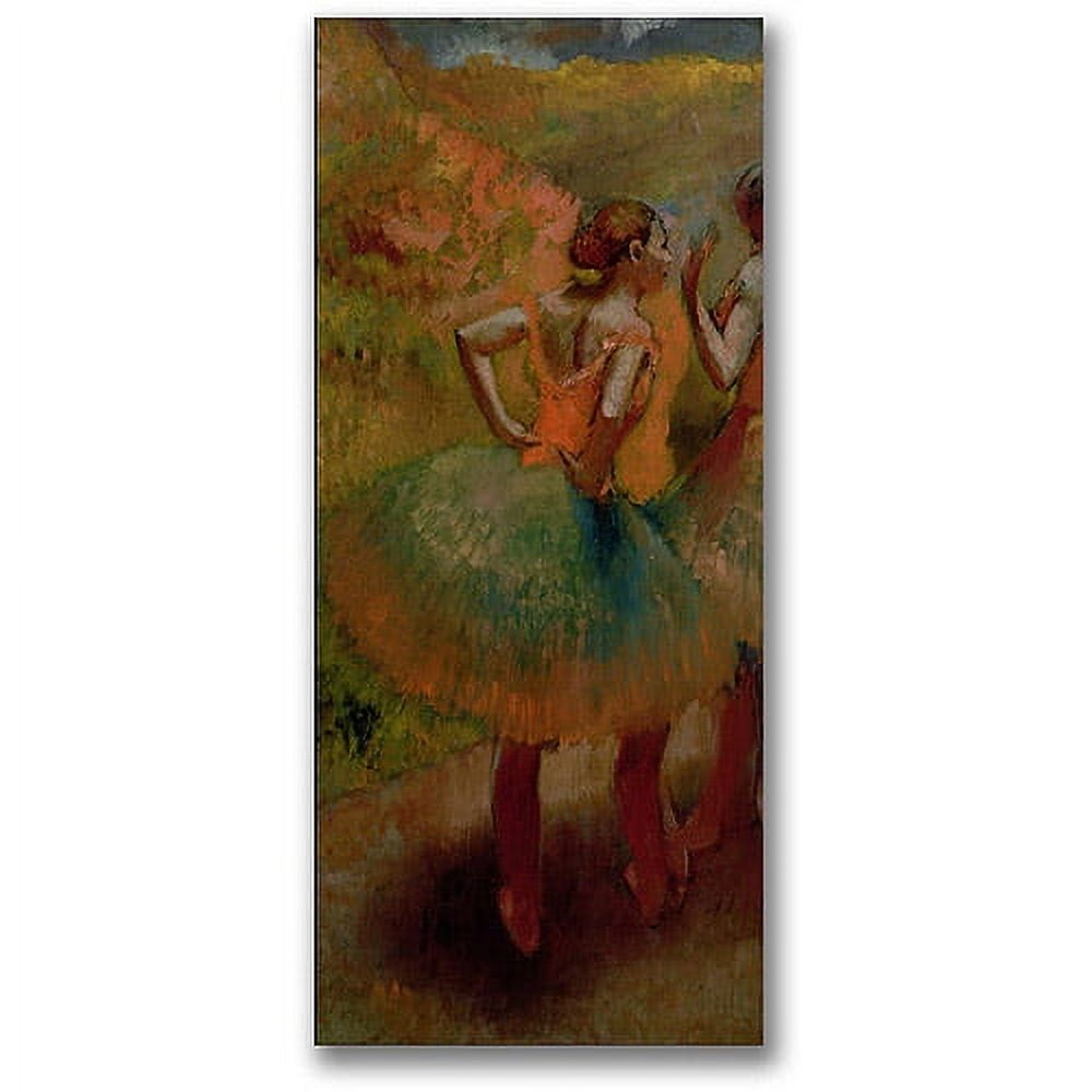 Trademark Fine Art "Dancers Wearing Green Skirts" Canvas Wall Art by Edgar Degas