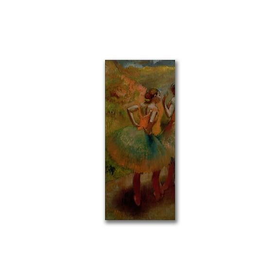 Trademark Fine Art "Dancers Wearing Green Skirts" Canvas Wall Art by Edgar Degas