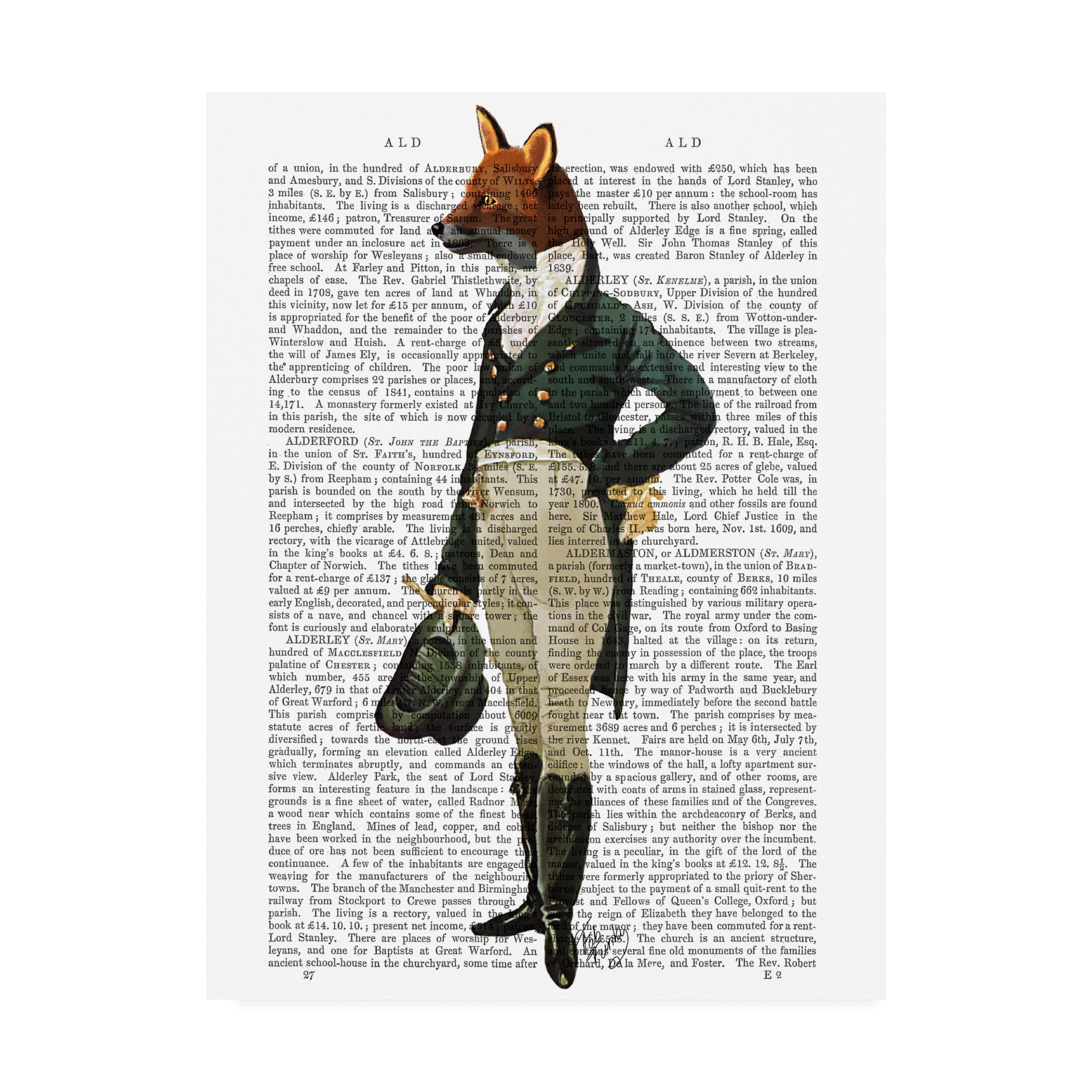 Trademark Fine Art 'Dandy Fox, Full' Canvas Art by Fab Funky