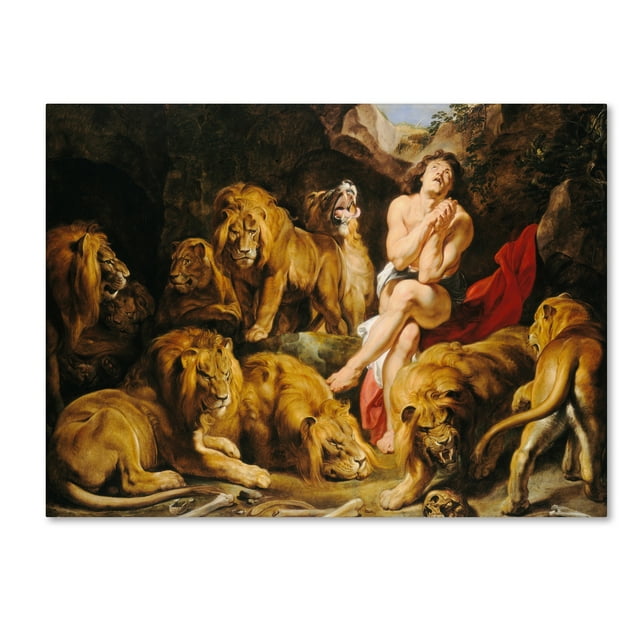 Trademark Fine Art 'Daniel In The Lions Den' Canvas Art by Peter Paul Rubens