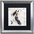 thumbnail image 1 of Trademark Fine Art "Dans la Ferme Rooster I" Canvas Art by Jennifer Redstreake Black Matte, Silver Frame, 1 of 3