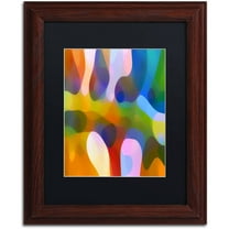 Trademark Fine Art "Dappled Light Palm 2" Canvas Art by Amy Vangsgard Black Matte, Wood Frame