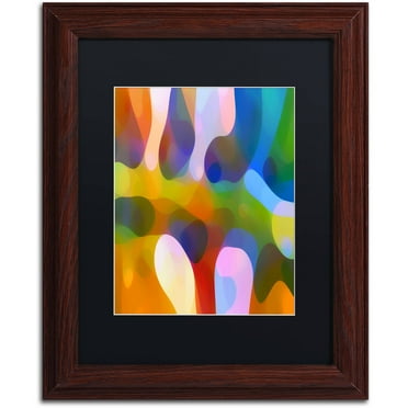 Trademark Fine Art "Dappled Light Palm 2" Canvas Art by Amy Vangsgard Black Matte, Wood Frame