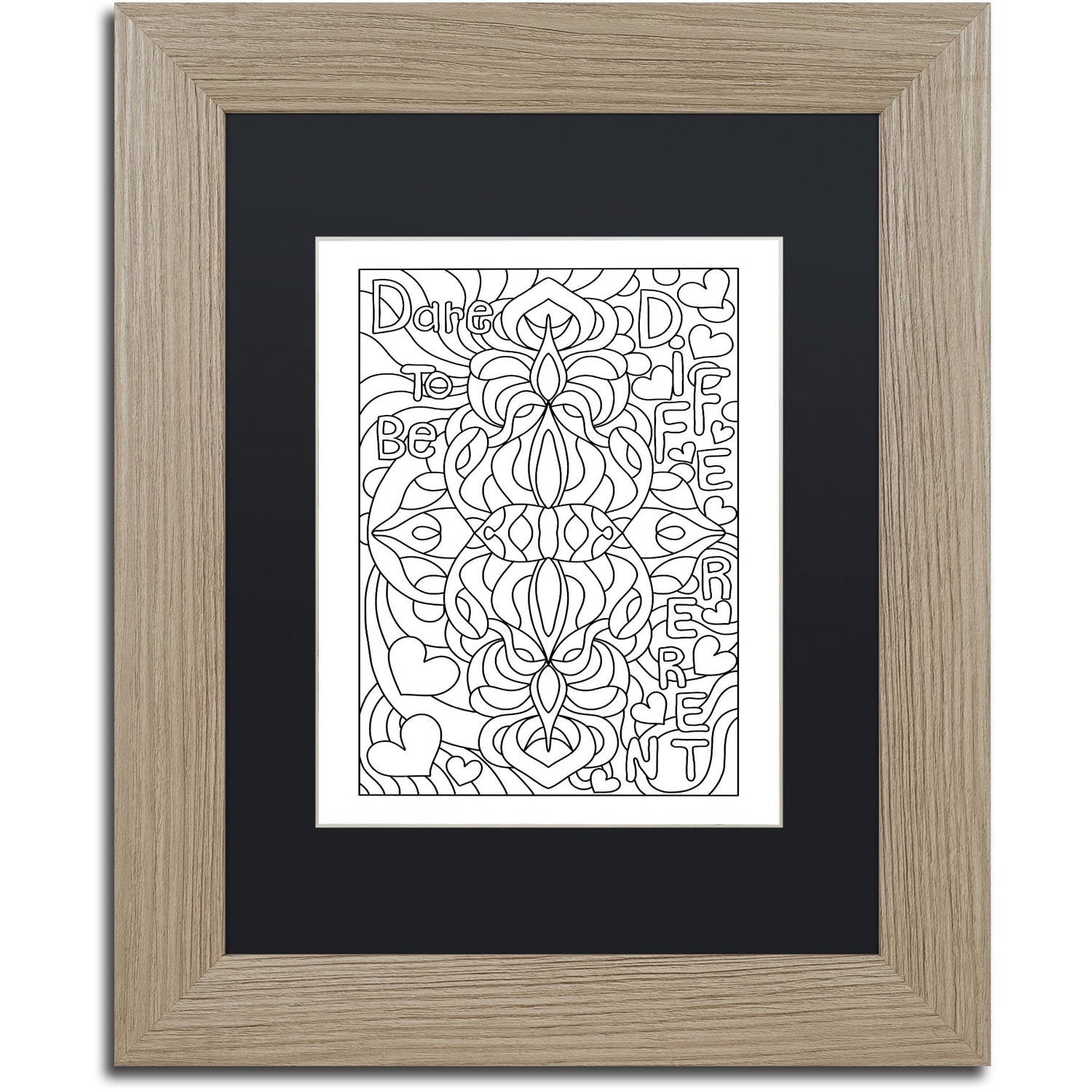 Trademark Fine Art "Dare" Canvas Art by Kathy G. Ahrens, Black Matte, Birch Frame