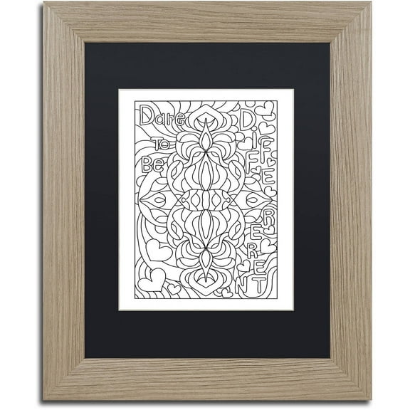 Trademark Fine Art "Dare" Canvas Art by Kathy G. Ahrens, Black Matte, Birch Frame