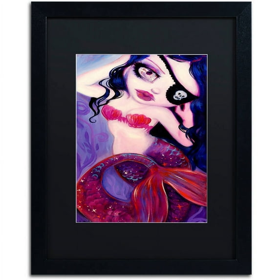Trademark Fine Art "Dark Drifter" Canvas Art by Natasha Wescoat, Black Matte, Black Frame
