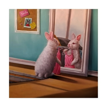Trademark Fine Art 'Date Night Rabbit' Canvas Art by Lucia Hefferna