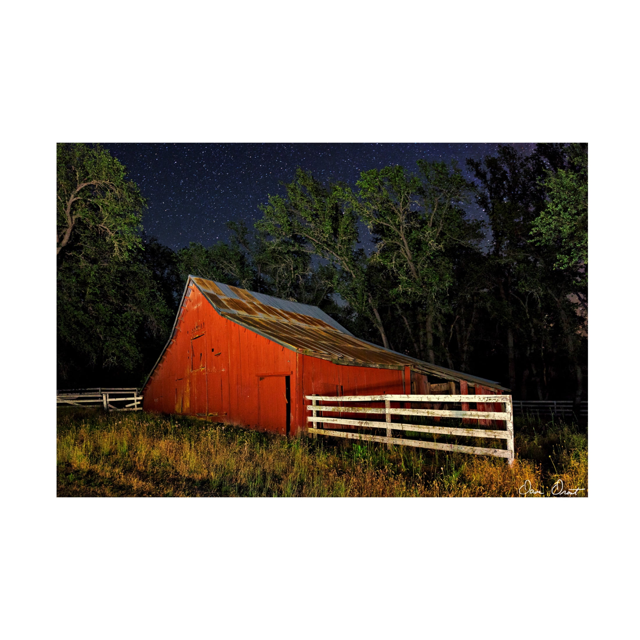 Trademark Fine Art David Drost Red Burn at Night Canvas Wall Art