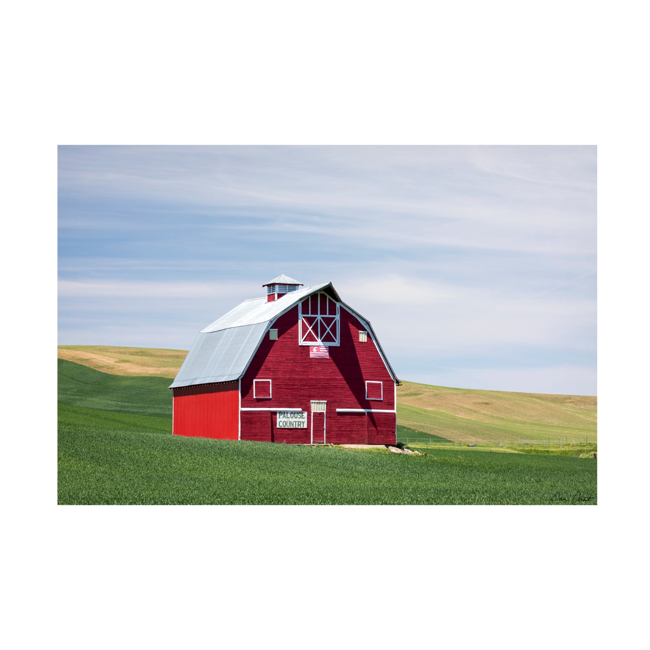 Trademark Fine Art David Drost Red Palouse Barn II Canvas Wall Art