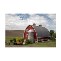 Trademark Fine Art David Drost  Truck and Palouse Barn Canvas Wall Art