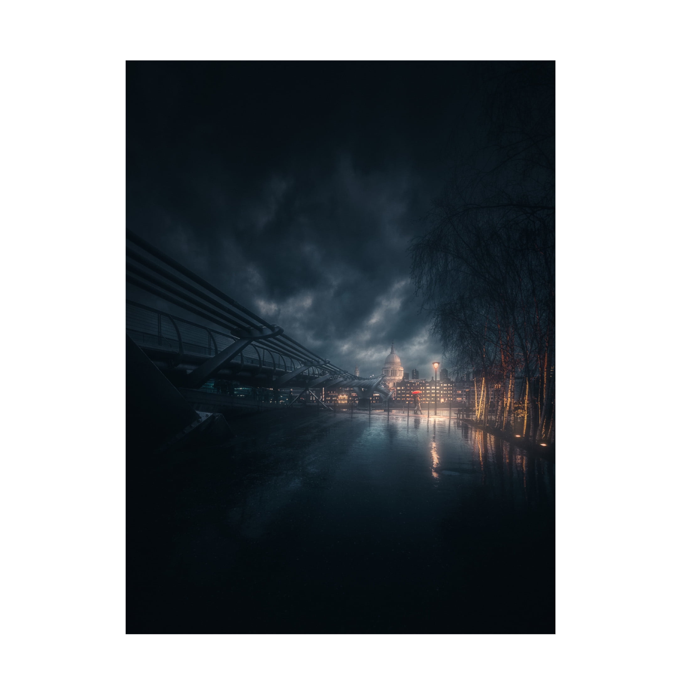 Trademark Fine Art David George Let It Rain Canvas Wall Art