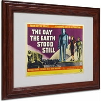 Trademark Fine Art "Day Earth Stood Still" Matted Framed Art by Vintage Apple Collection, Wood Frame