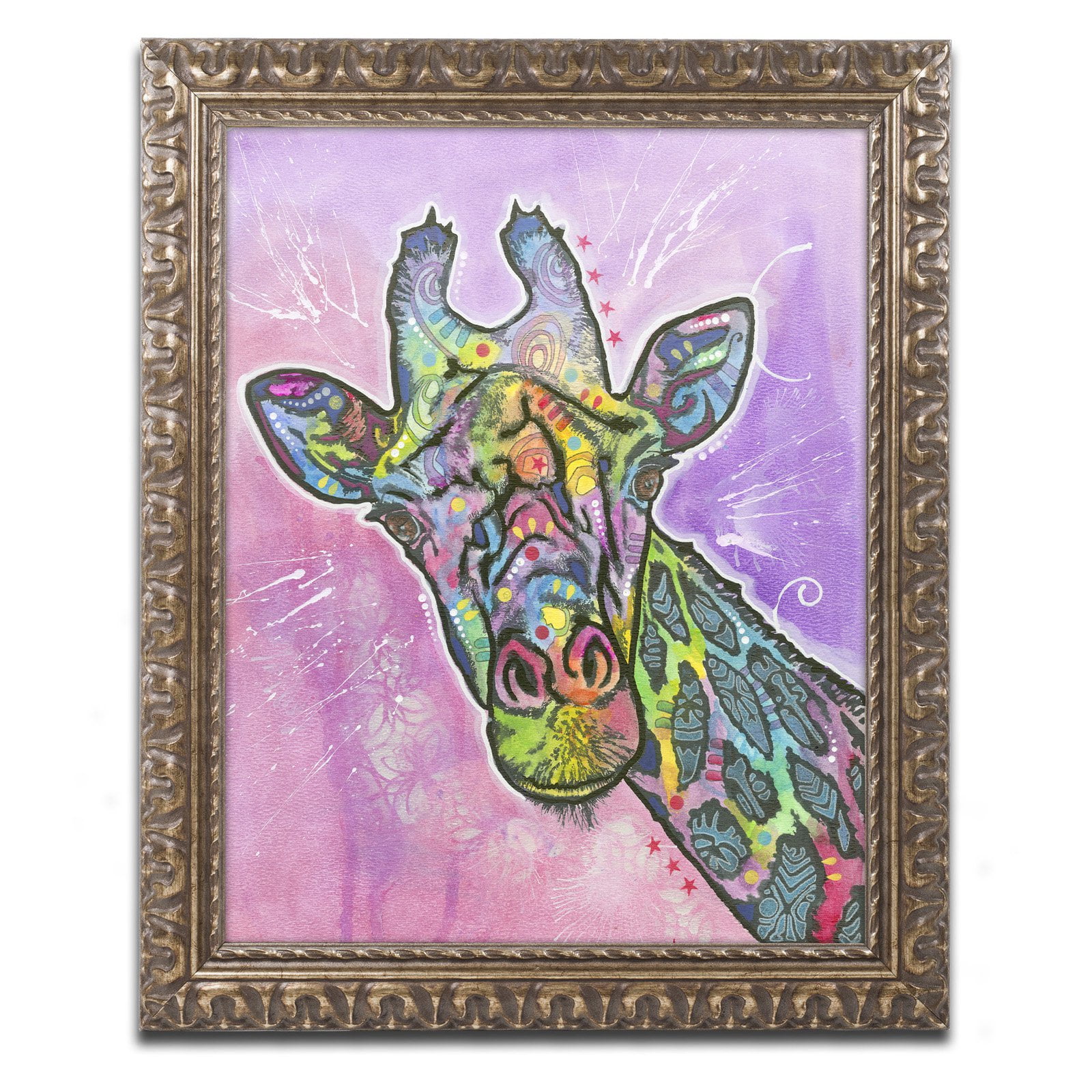 Trademark Fine Art Dean Russo Giraffe Framed Wall Art