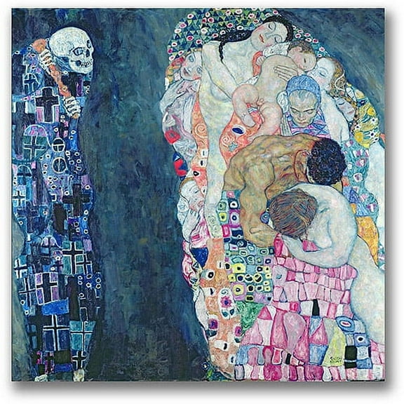 Trademark Fine Art "Death and Life" Canvas Wall Art by Gustav Klimt