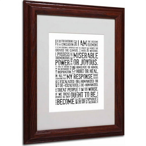 Trademark Fine Art "Decisive Elements II" Matted Framed Art by Megan Romo, Wood Frame