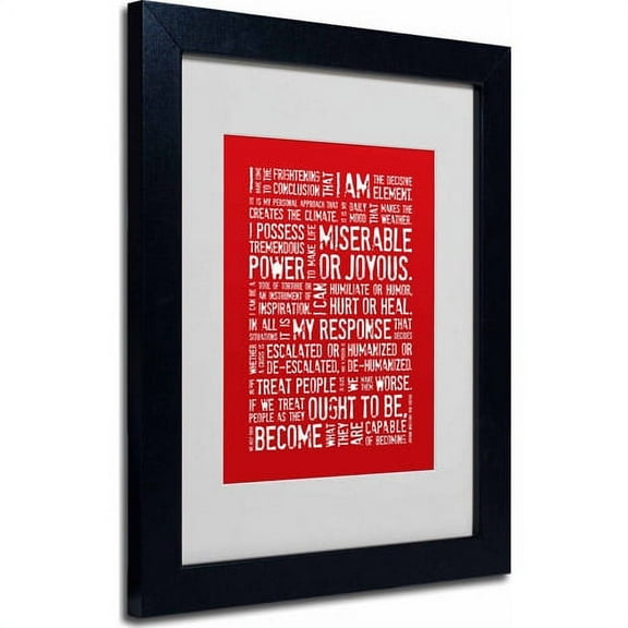 Trademark Fine Art "Decisive Elements" Matted Framed Art by Megan Romo, Black Frame