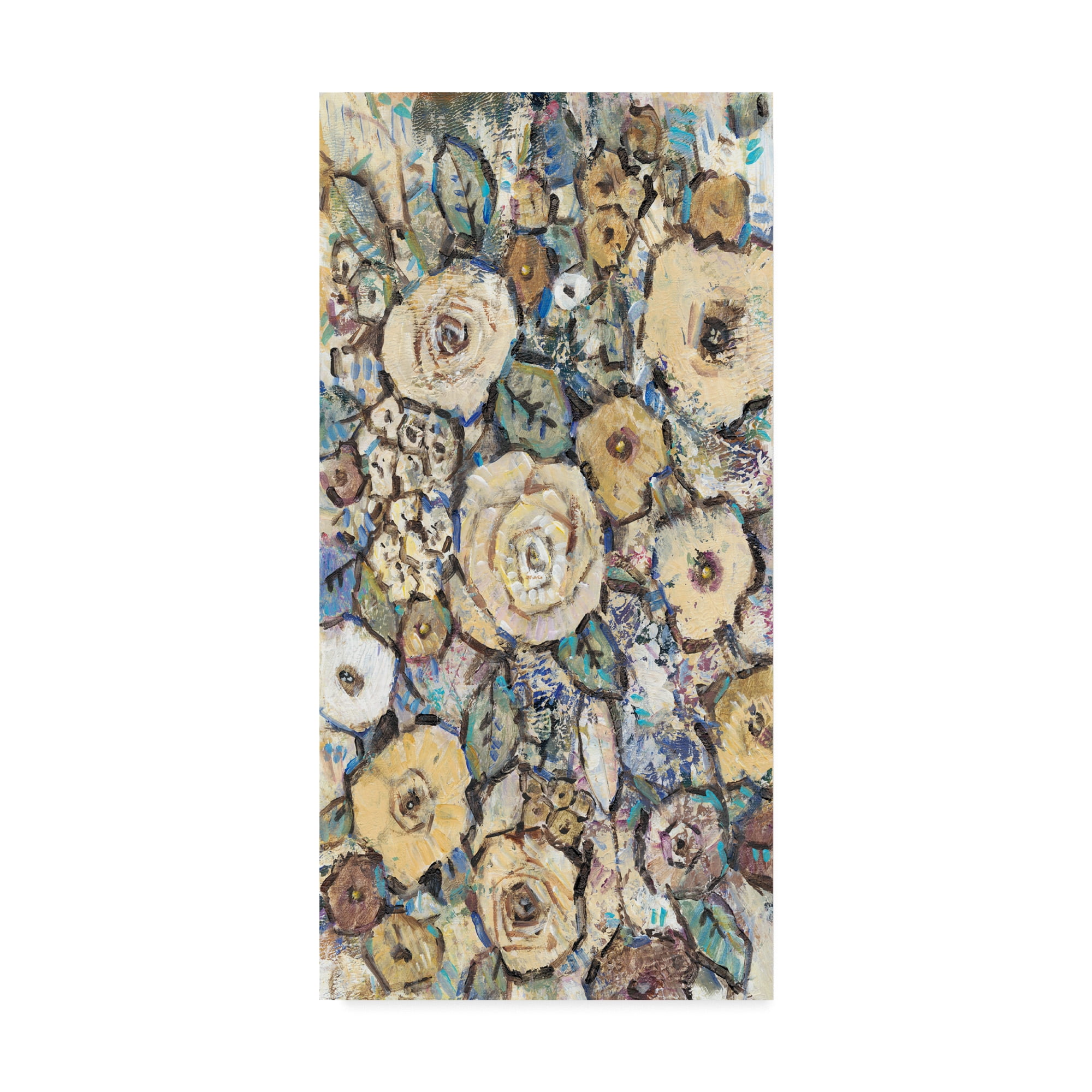 Trademark Fine Art 'Decorative Flowers I' Canvas Art by Tim OToole