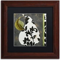 Trademark Fine Art "Decorative Pear I" Canvas Art by Color Bakery Black Matte, Wood Frame