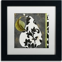 Trademark Fine Art "Decorative Pear I" Canvas Art by Color Bakery White Matte, Black Frame